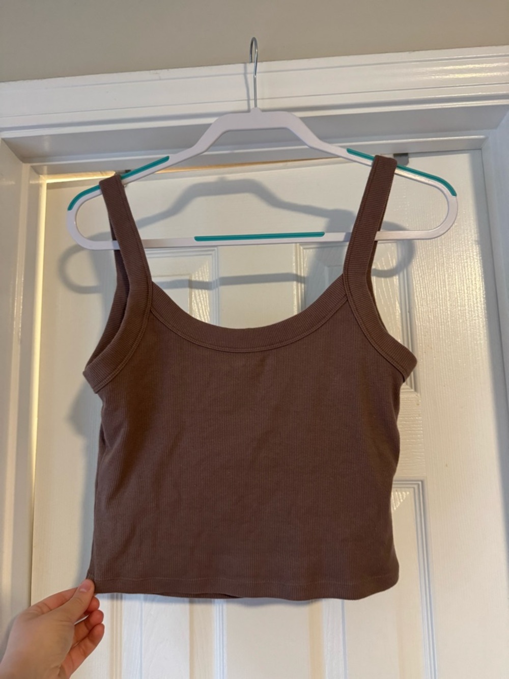 Abercrombie and Fitch Cropped Brown Tank Top | Size Large | Crop Top | Soft